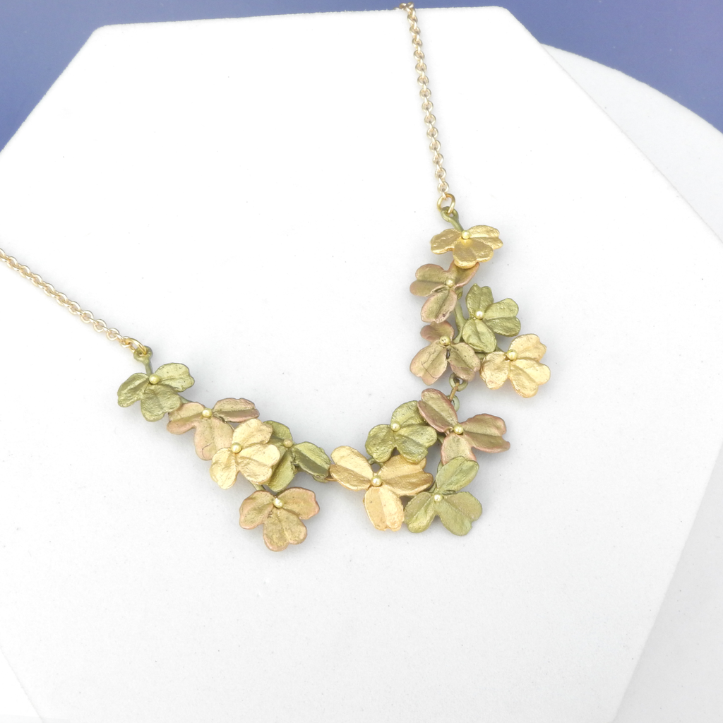 Michael Michaud Cast Bronze Wood Sorrel Necklace