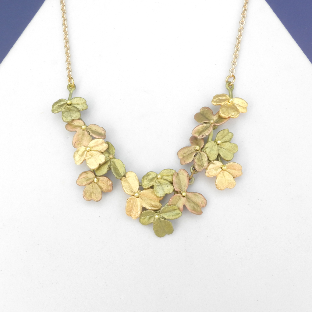 Michael Michaud Cast Bronze Wood Sorrel Necklace