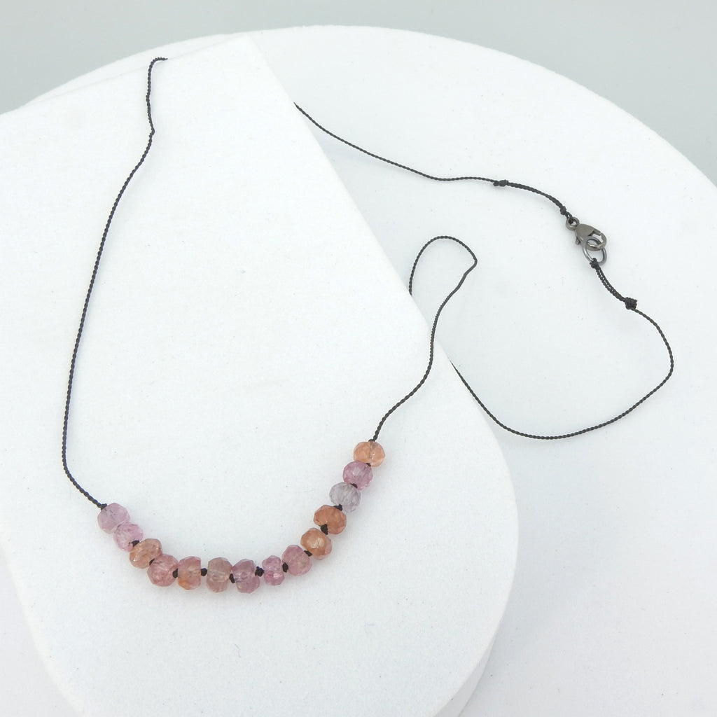 Faceted Pink Tourmaline Necklace