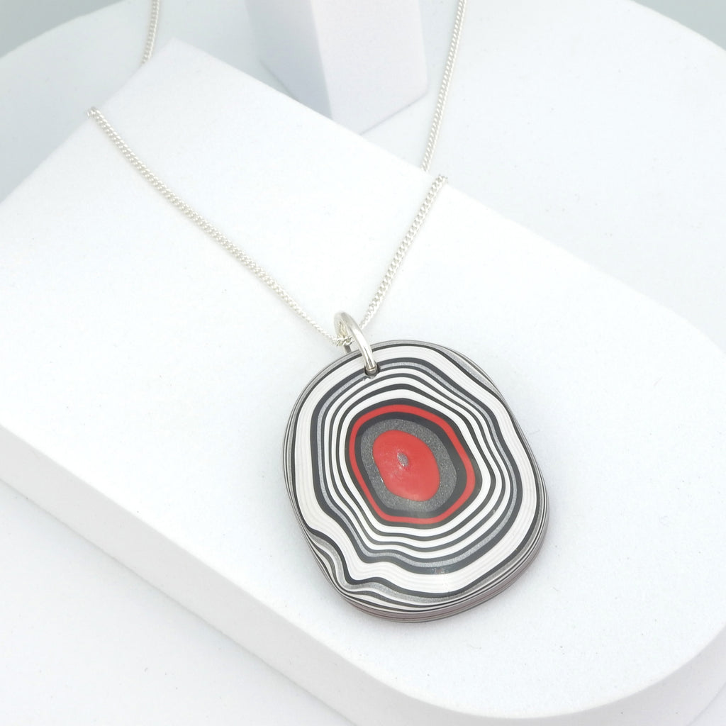 Sterling Silver Fordite Necklace