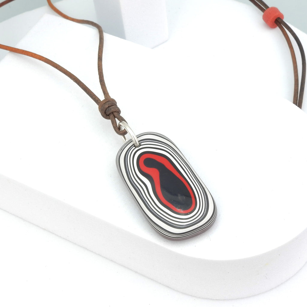 Fordite On Leather Cord