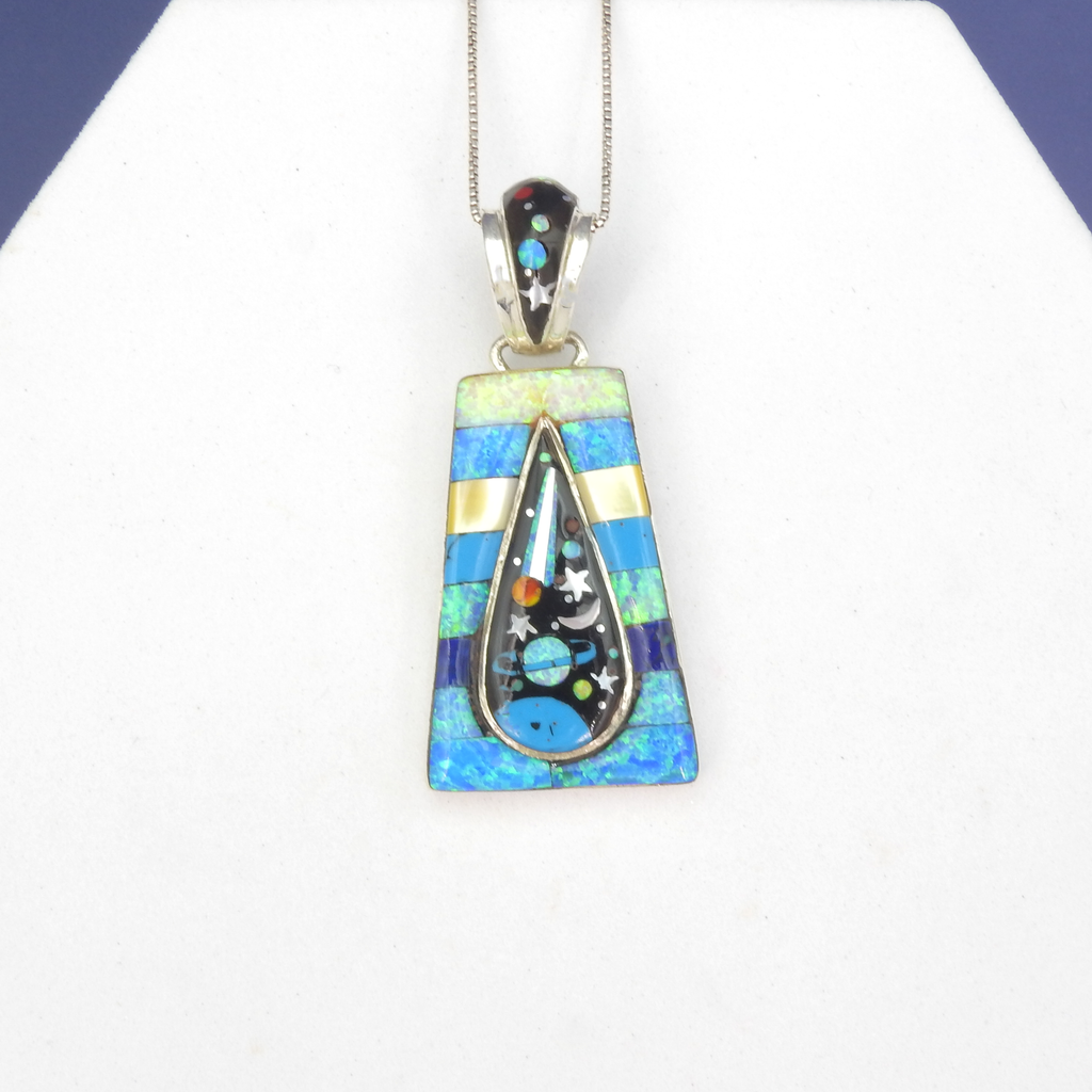 Sterling Silver Galaxy Inlay Pendant