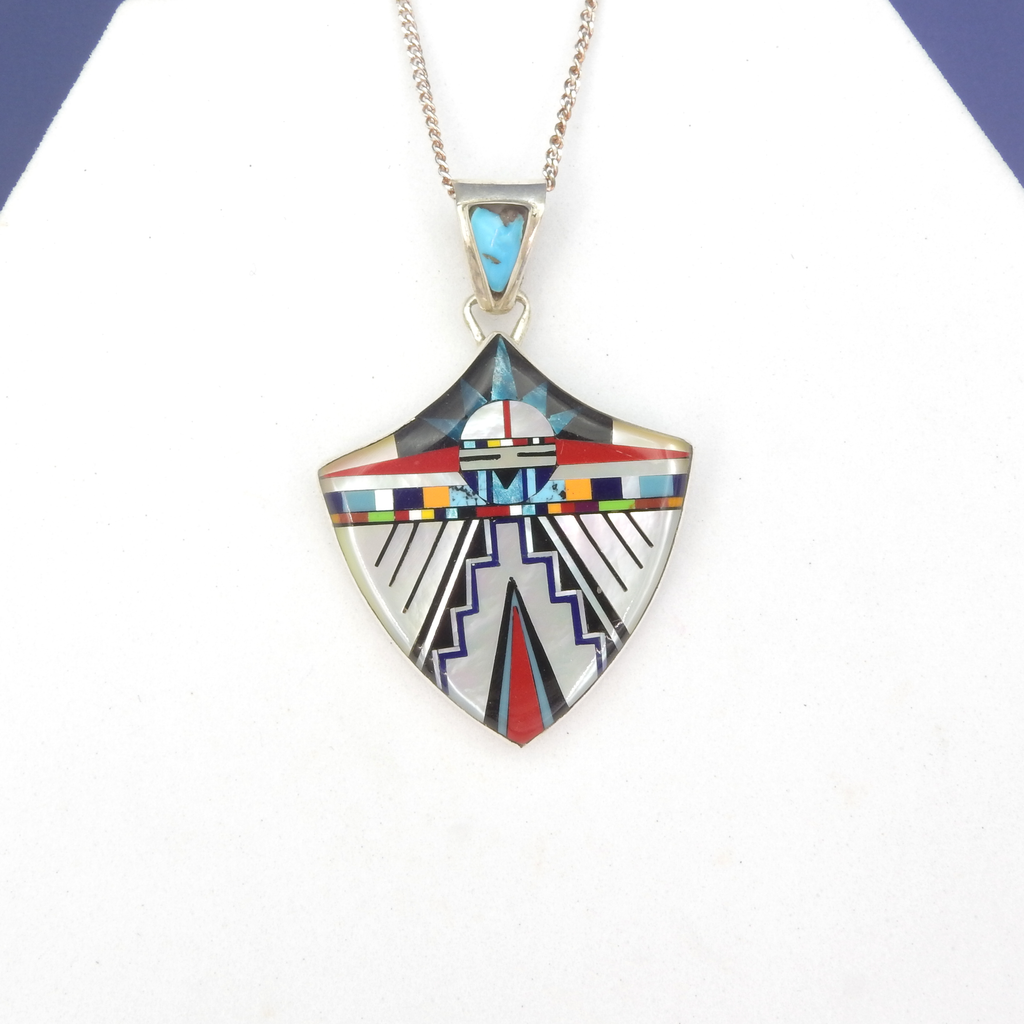 Sterling Silver Inlay Arrowhead Pendant