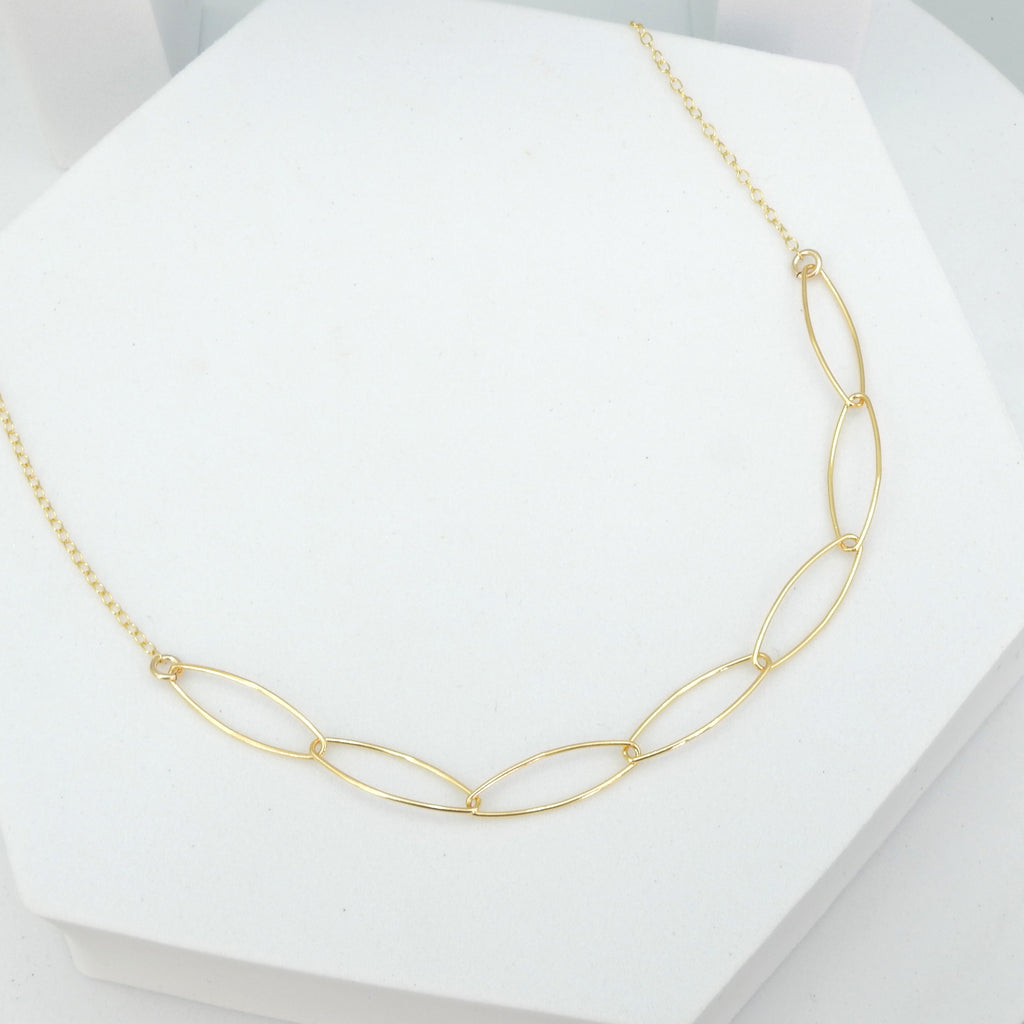 Sterling Silver 14KT Gold Filled Link Necklace