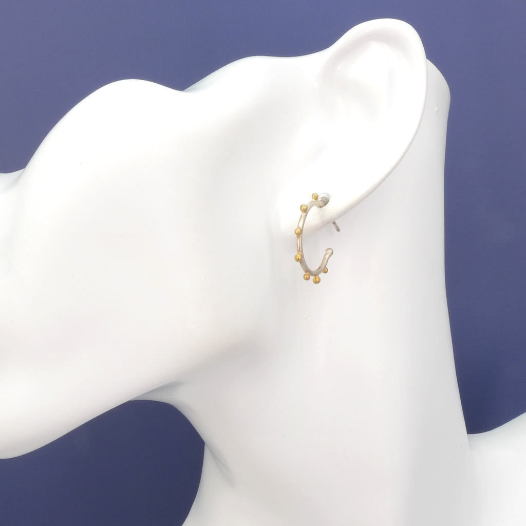 Sterling Silver & 24KT Gold Vermeil Hoops