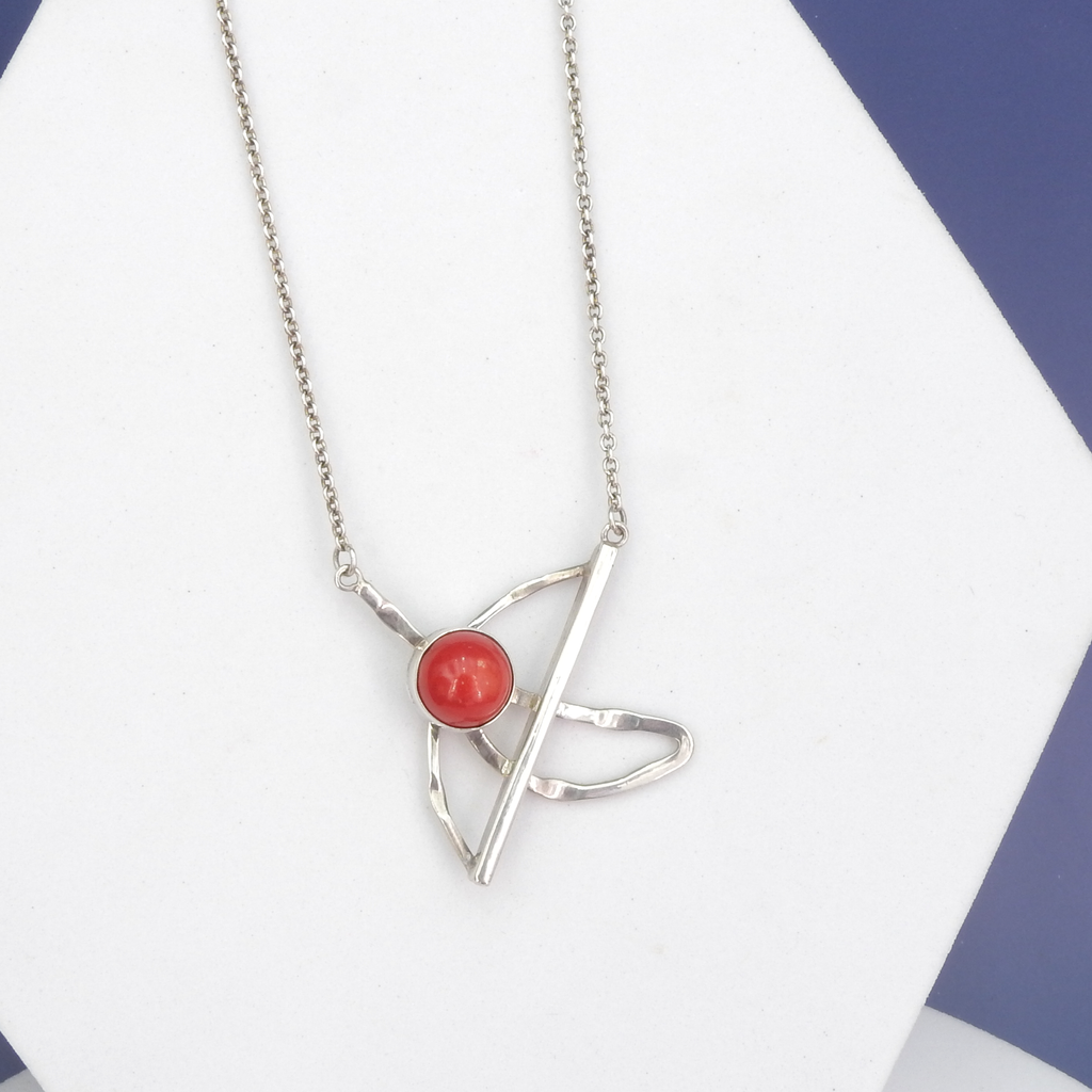 Sterling Silver Coral Necklace