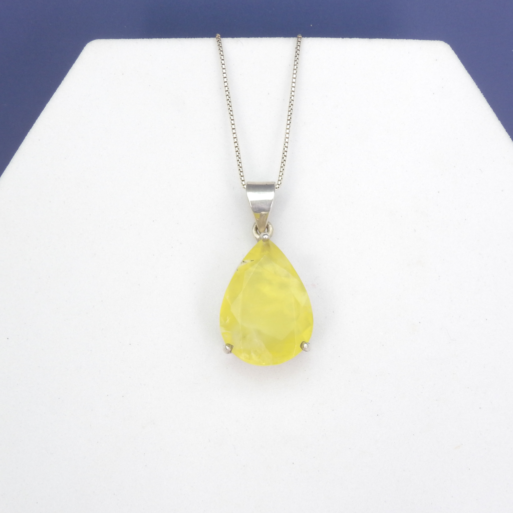 Sterling Silver Lemon Quartz Pendant