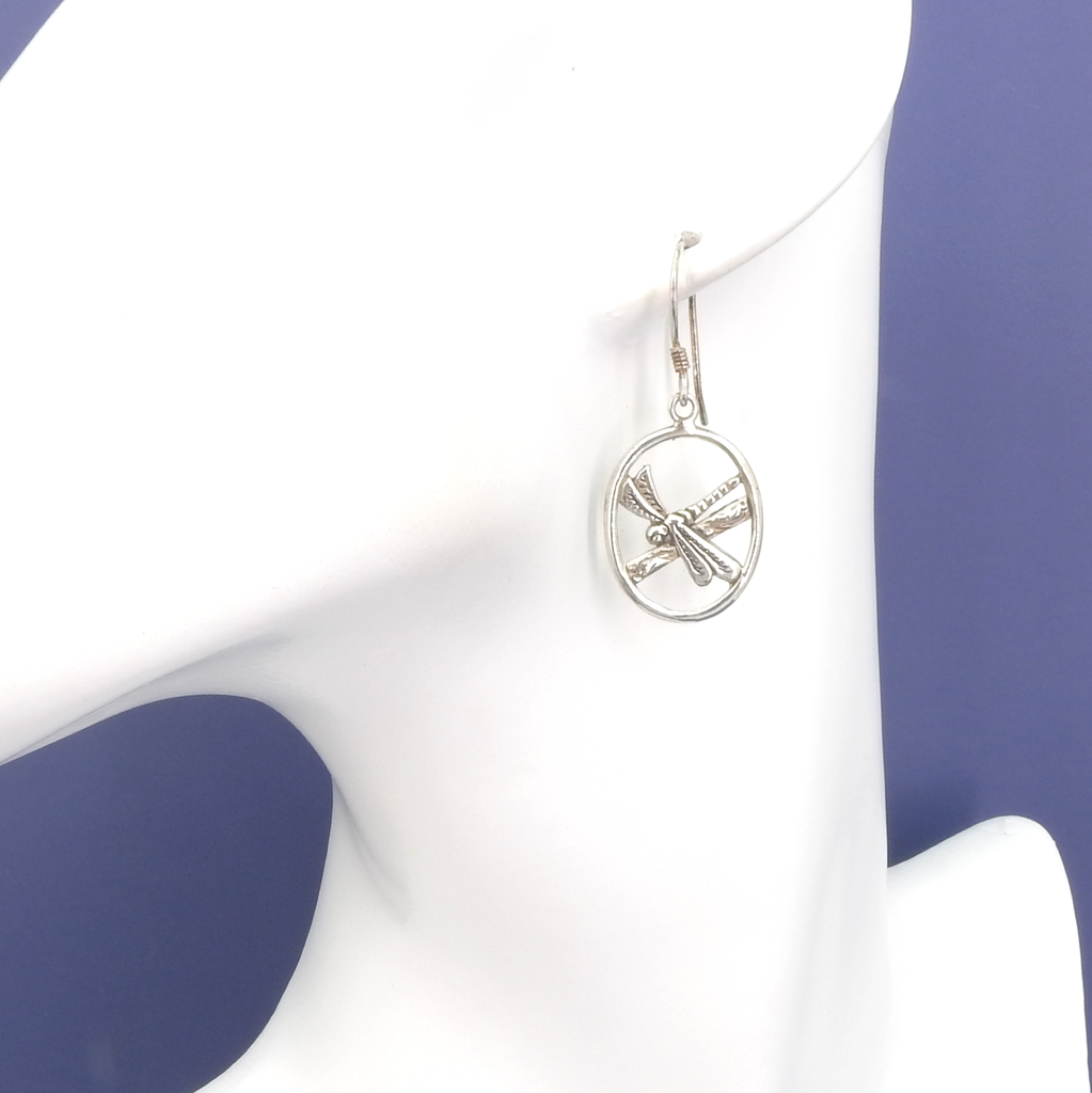 Sterling Silver Dragonfly Earrings