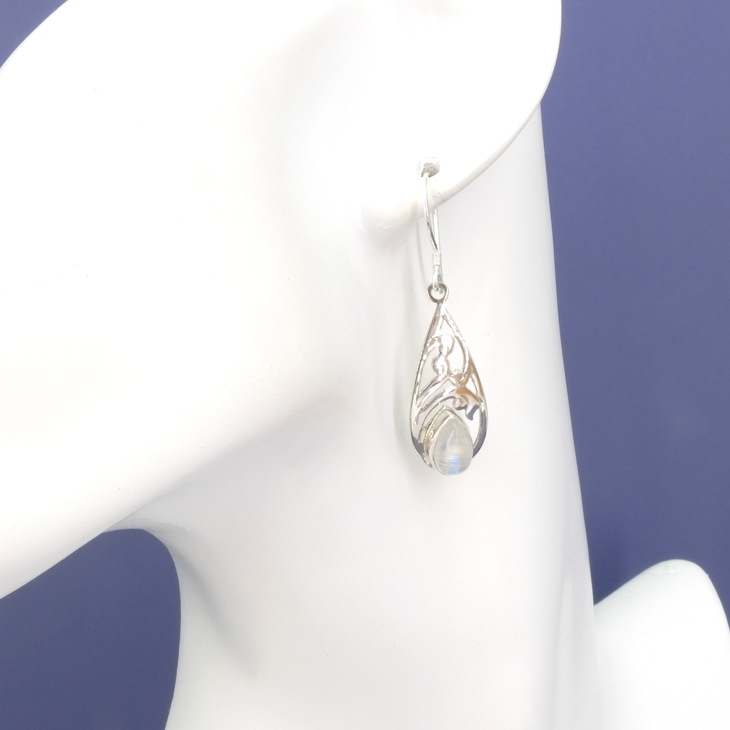 Sterling Silver Moonstone Earrings