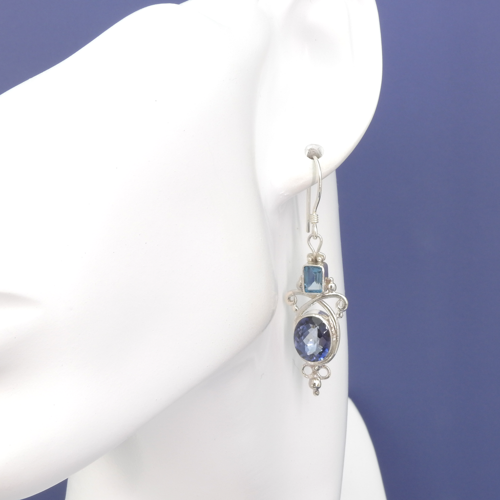 Sterling Silver Elegant Gemstone Earrings