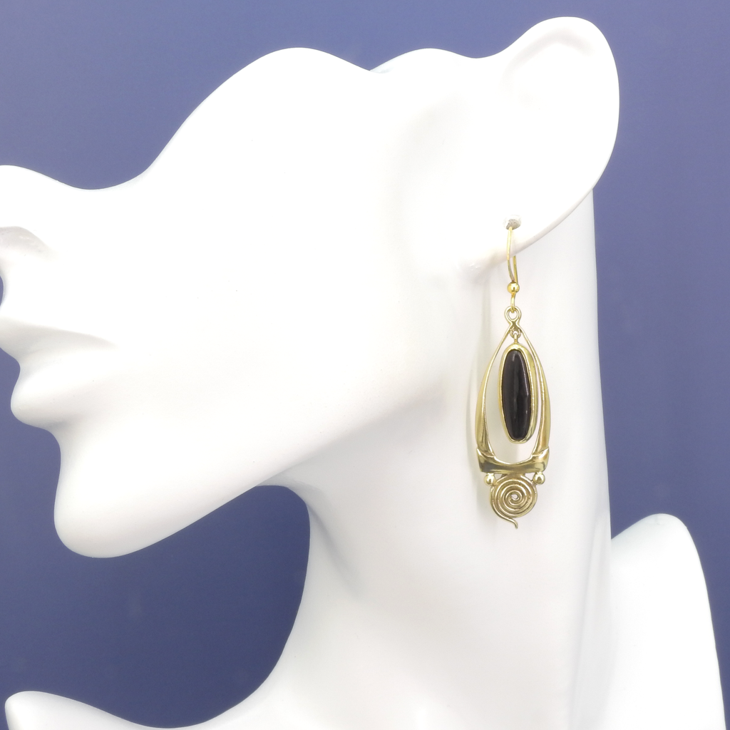 Long Brass Earring