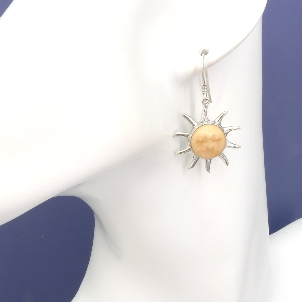 Sterling Silver Sun & Moon Earrings