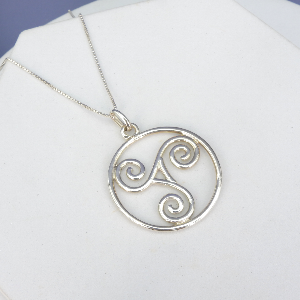 Sterling Silver Triskele Pendant