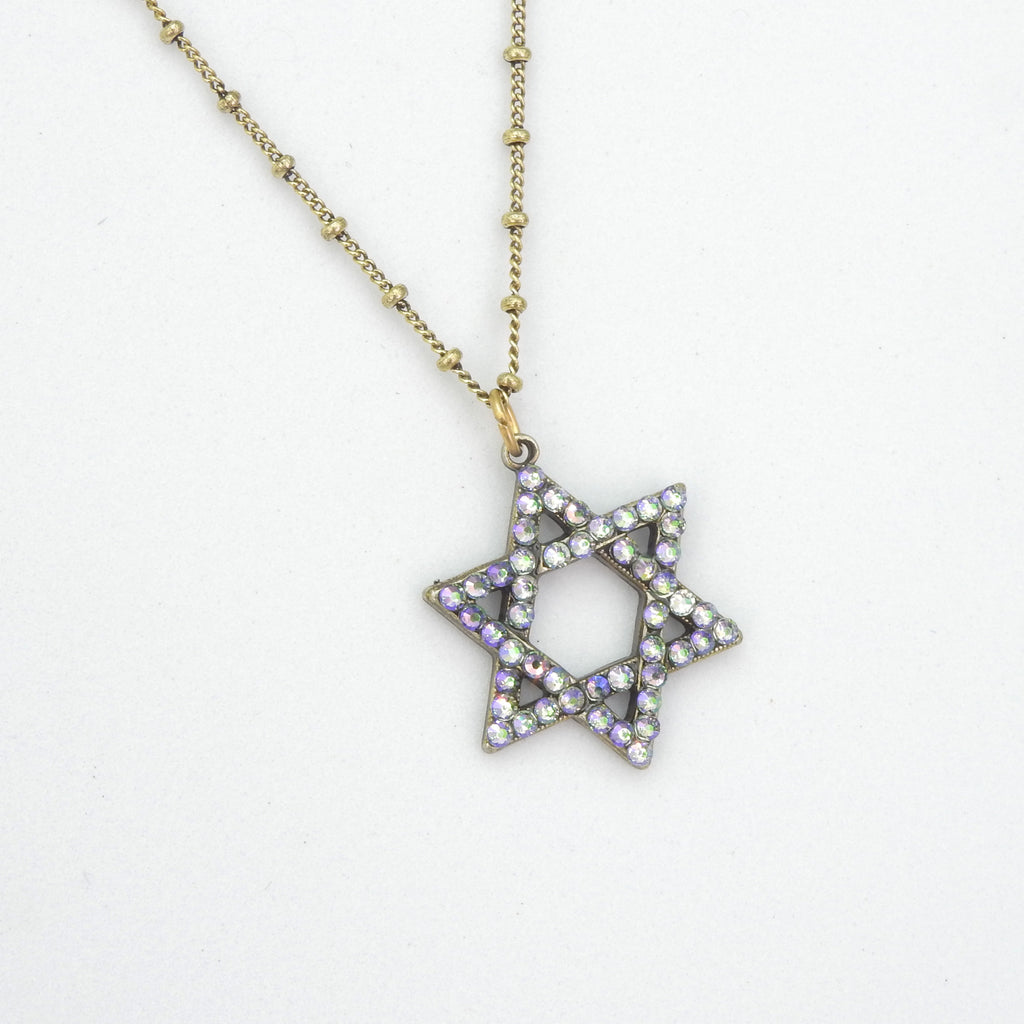 Star of David w/ Crystals Necklace