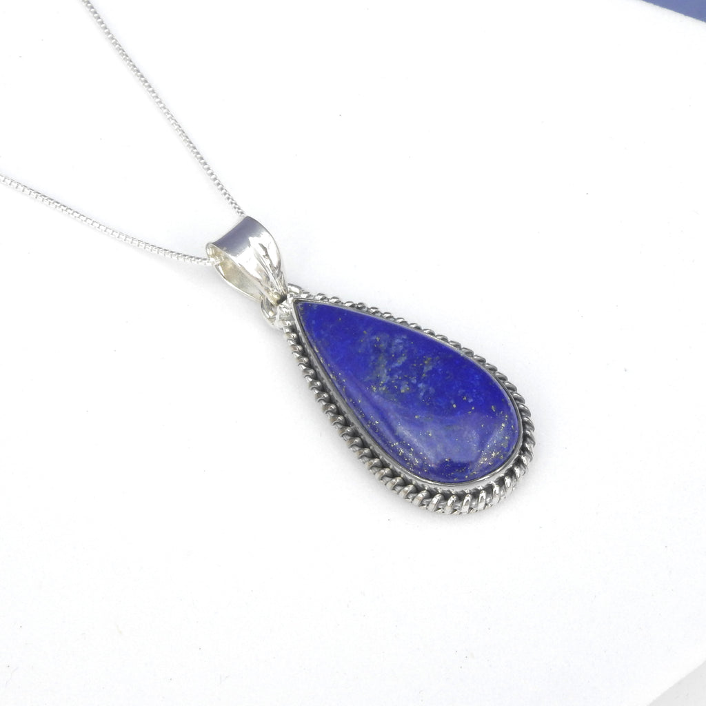 Sterling Silver Lapis Decorative Pendant