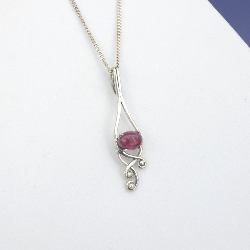 Sterling Silver Ruby Pendant