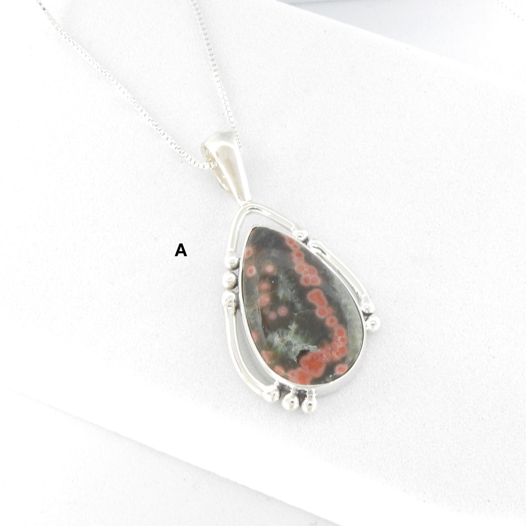 Sterling Silver Ocean Jasper Pendant