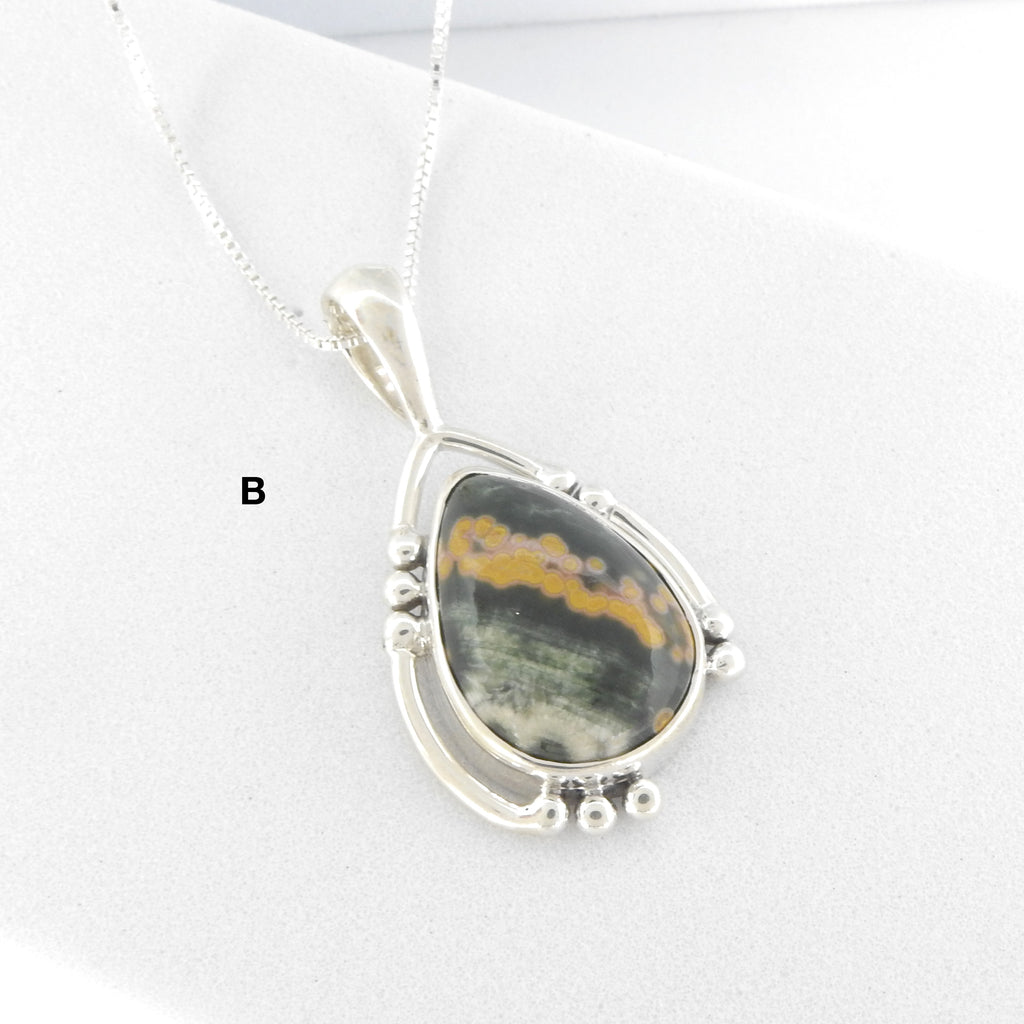 Sterling Silver Ocean Jasper Pendant