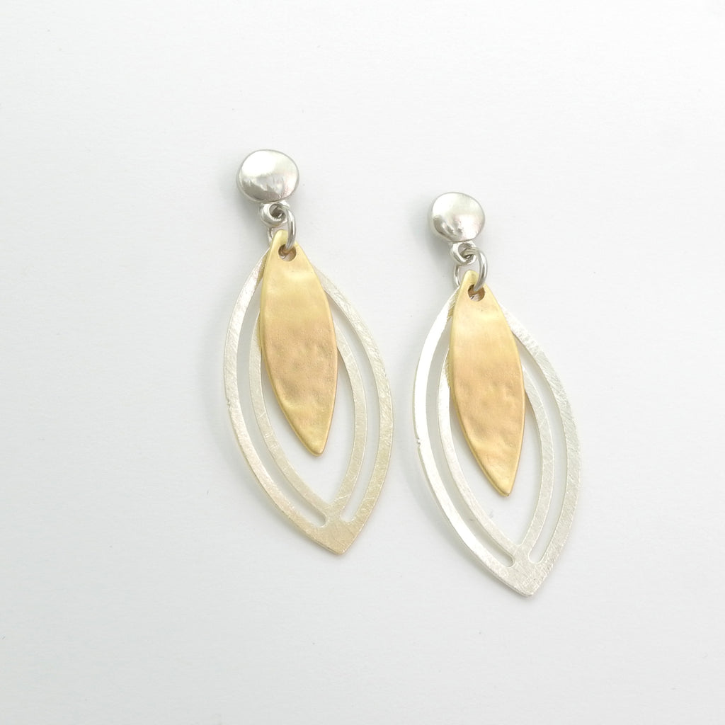 John Michael Richardson Two Tone Dangle Earrings