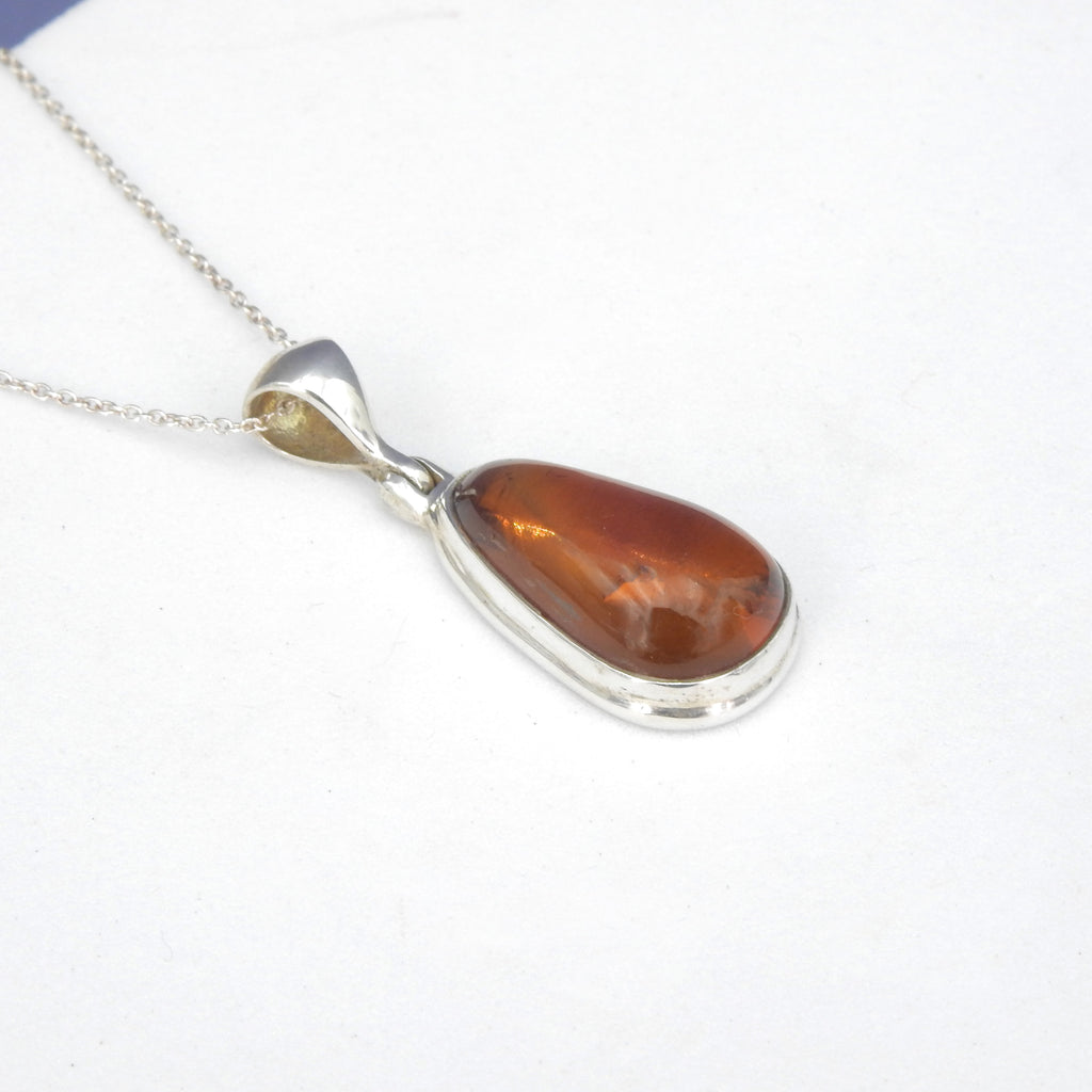 Sterling Silver Amber Pendant