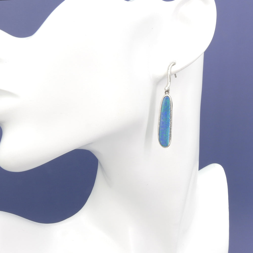 Sterling Silver Boulder Opal Earrings