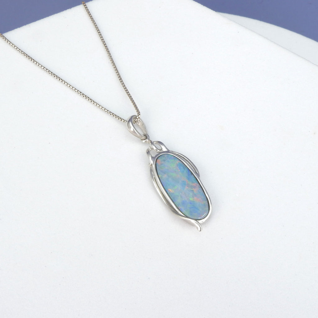 Sterling Silver Boulder Opal Pendant