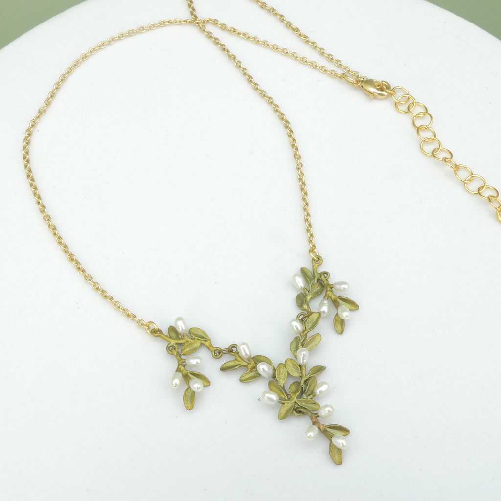 Michael Michaud Cast Bronze Flowering Thyme Necklace