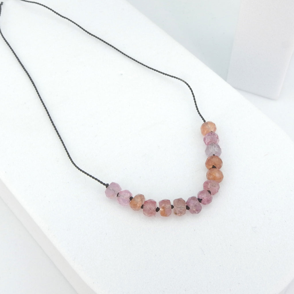 Faceted Pink Tourmaline Necklace