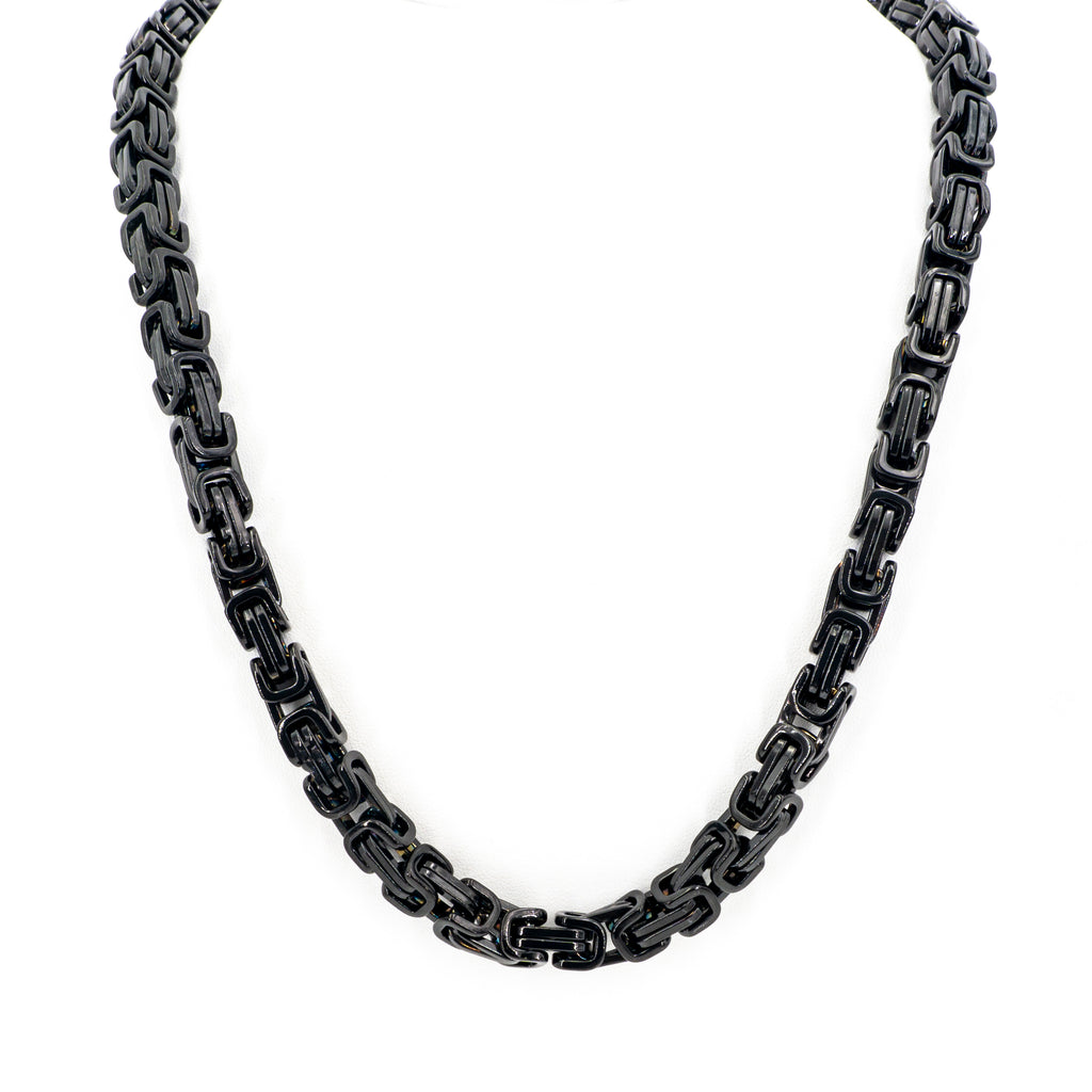 22" Black Link 8MM Stainless Steel Chain