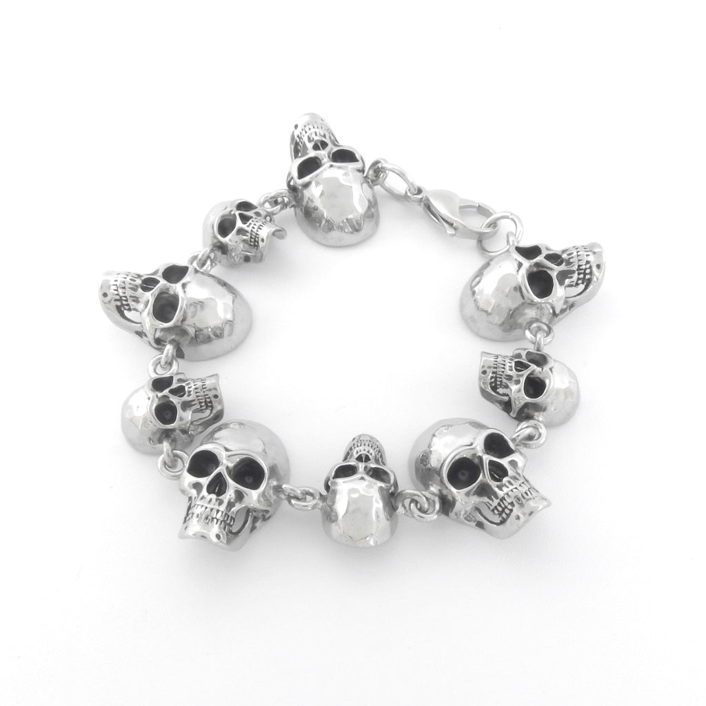 Stainless Steel Multi Skull Bracelet