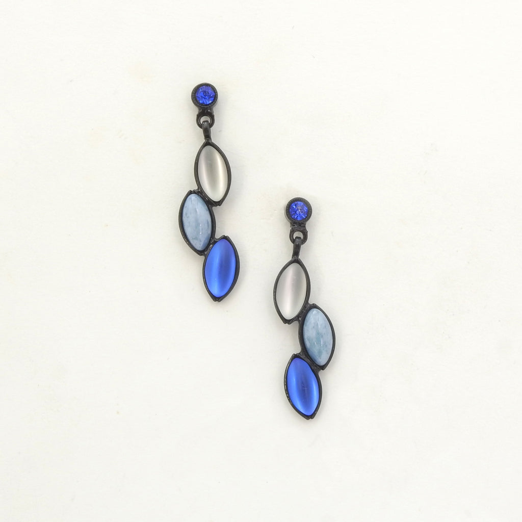 Blue Cascade Post Earrings