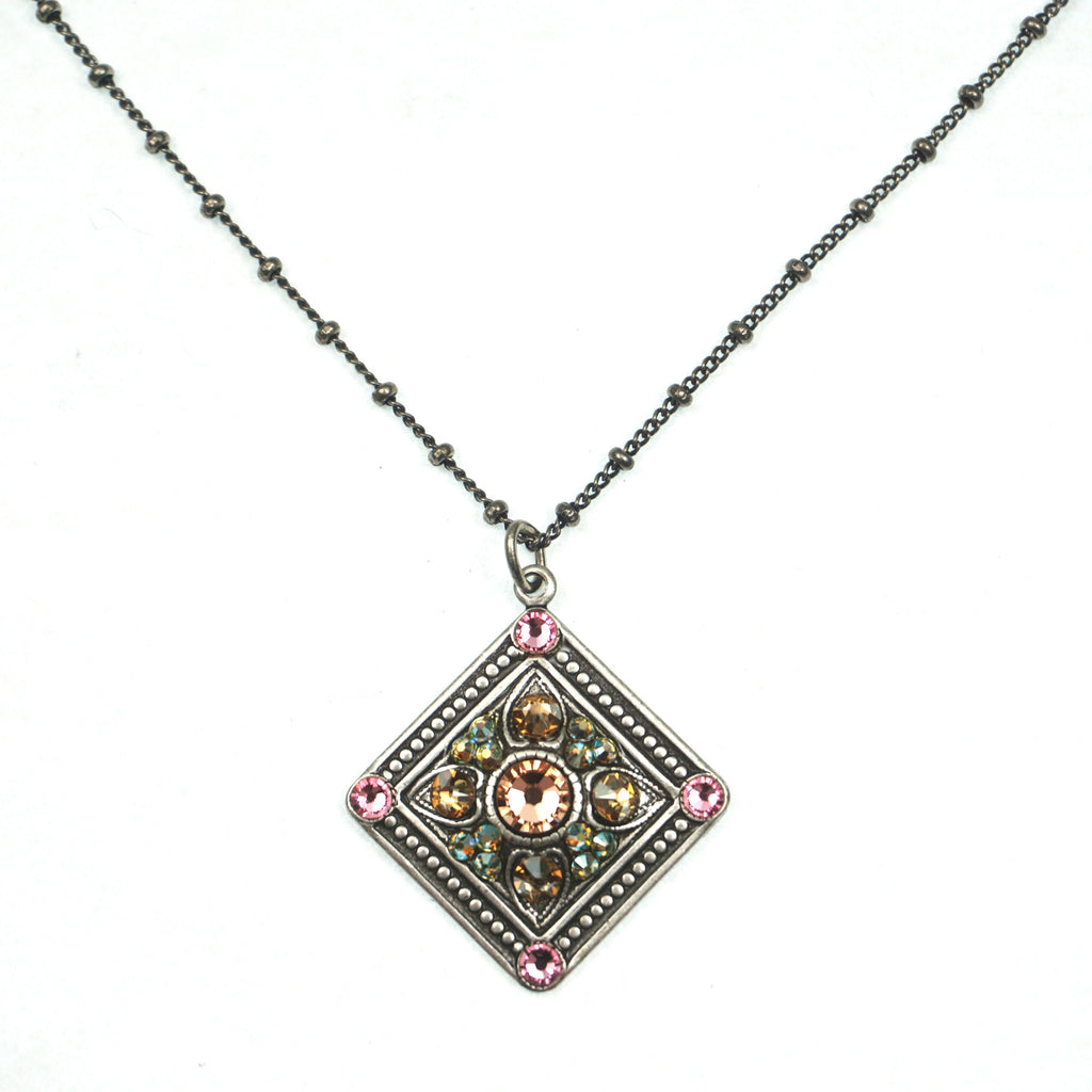 Vintage Glass Diamond Pendant