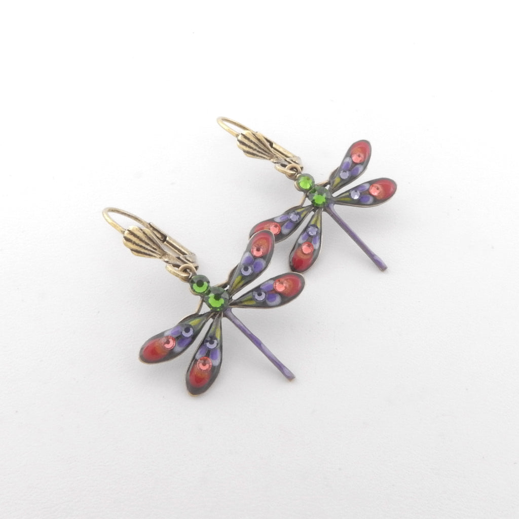 Dragonfly Crystal Earrings
