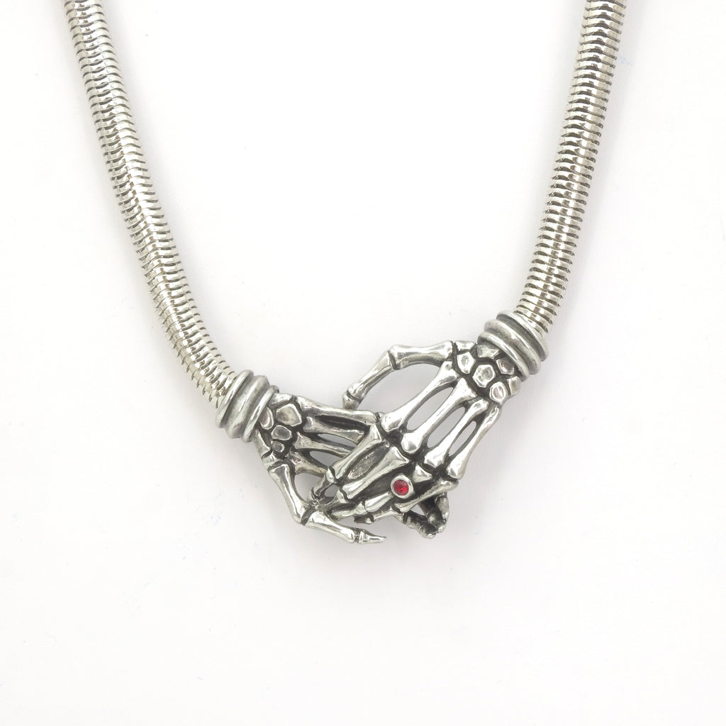 English Pewter Skeleton Necklace
