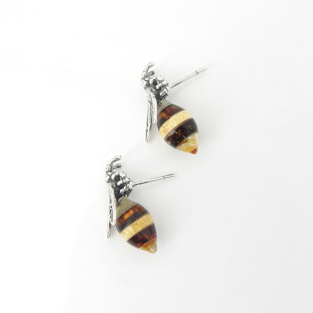 Sterling Silver Bee Post Earrings