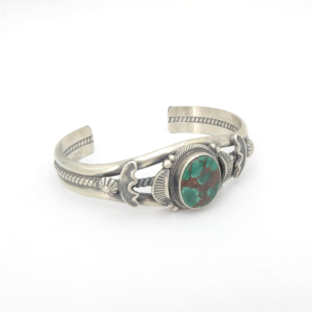 Sterling Silver Native American Royston Turquoise Cuff Bracelet