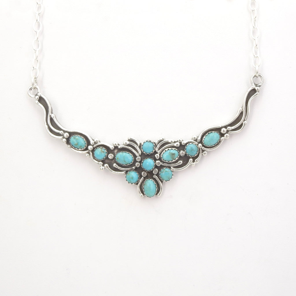 Sterling Silver Navajo Turquoise Necklace