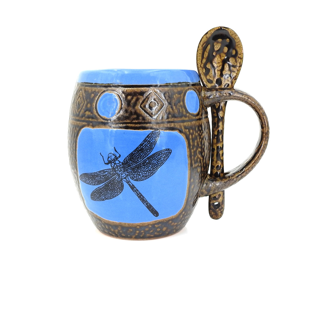 Blue Dragonfly Mug w/ Spoon