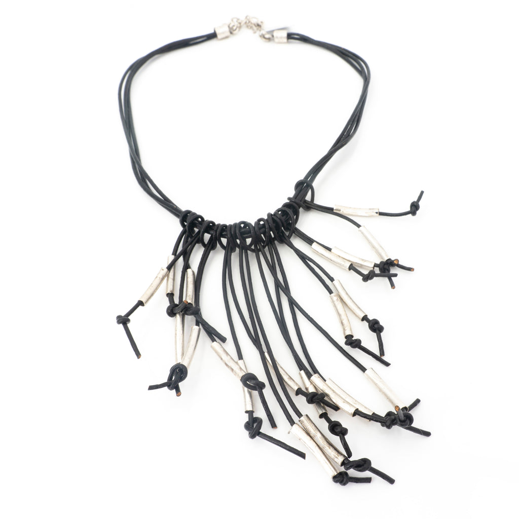 Pewter Leather Necklace