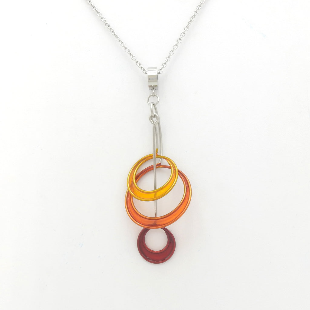 Stainless & Resin Kinetic Necklace