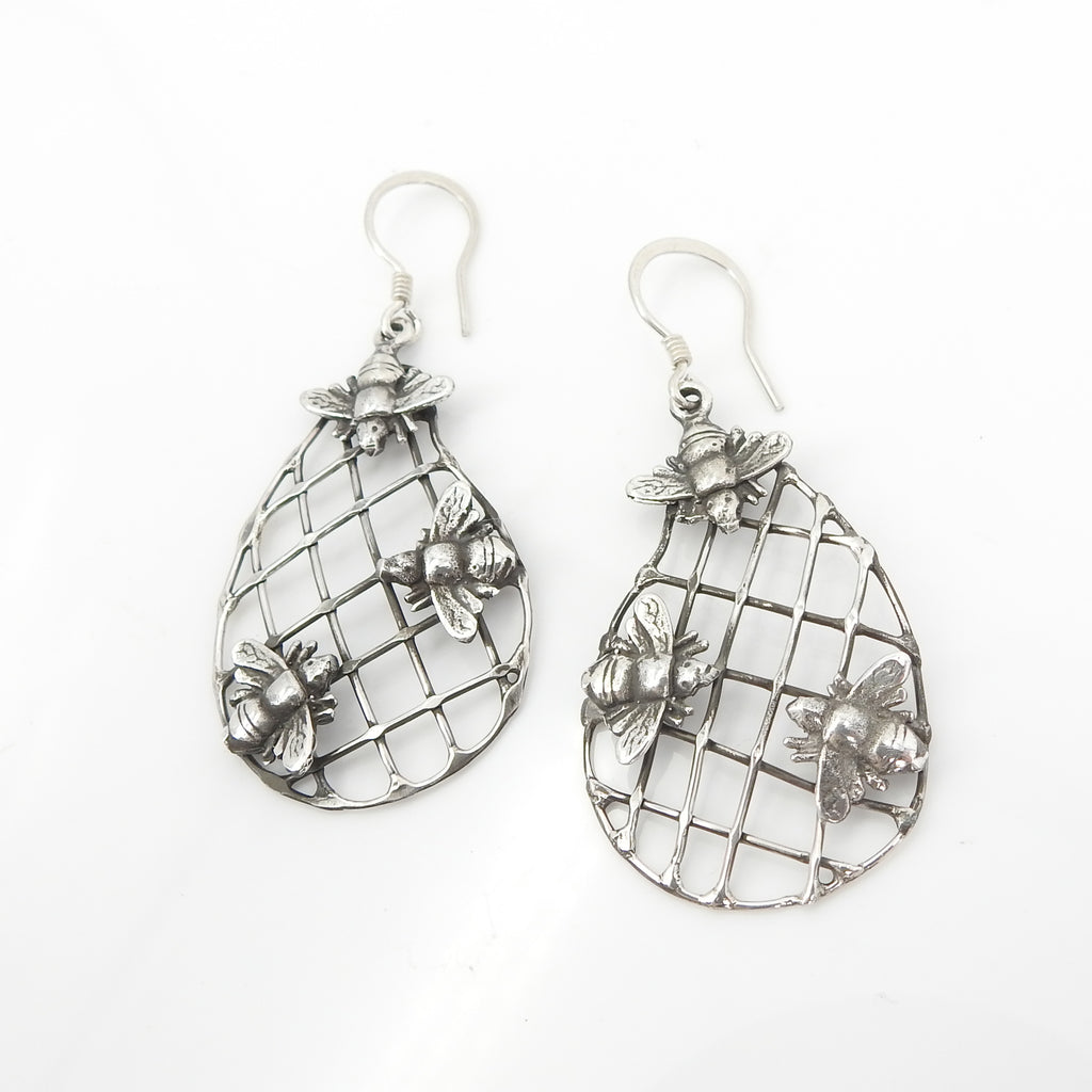 S/S 3 Bees On Fence Earring