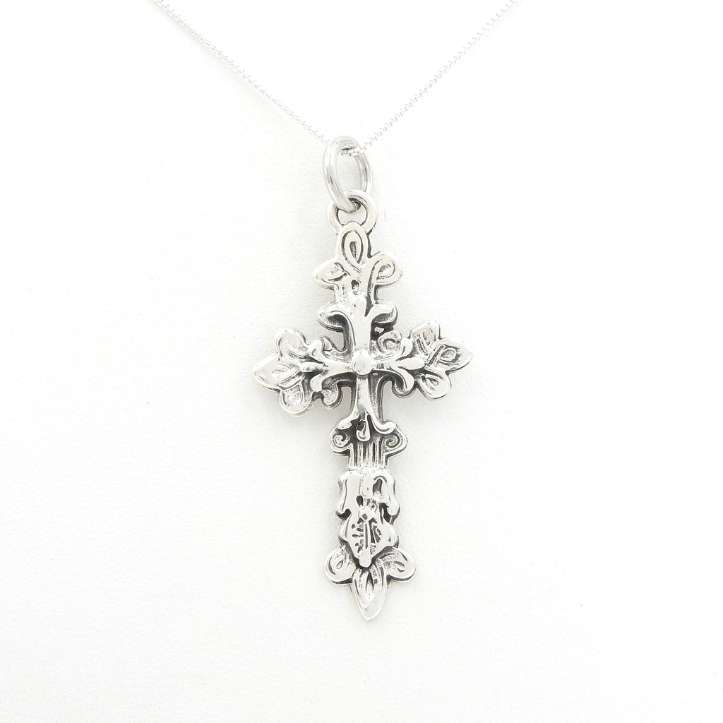 Sterling Silver Decorative Cross Pendant
