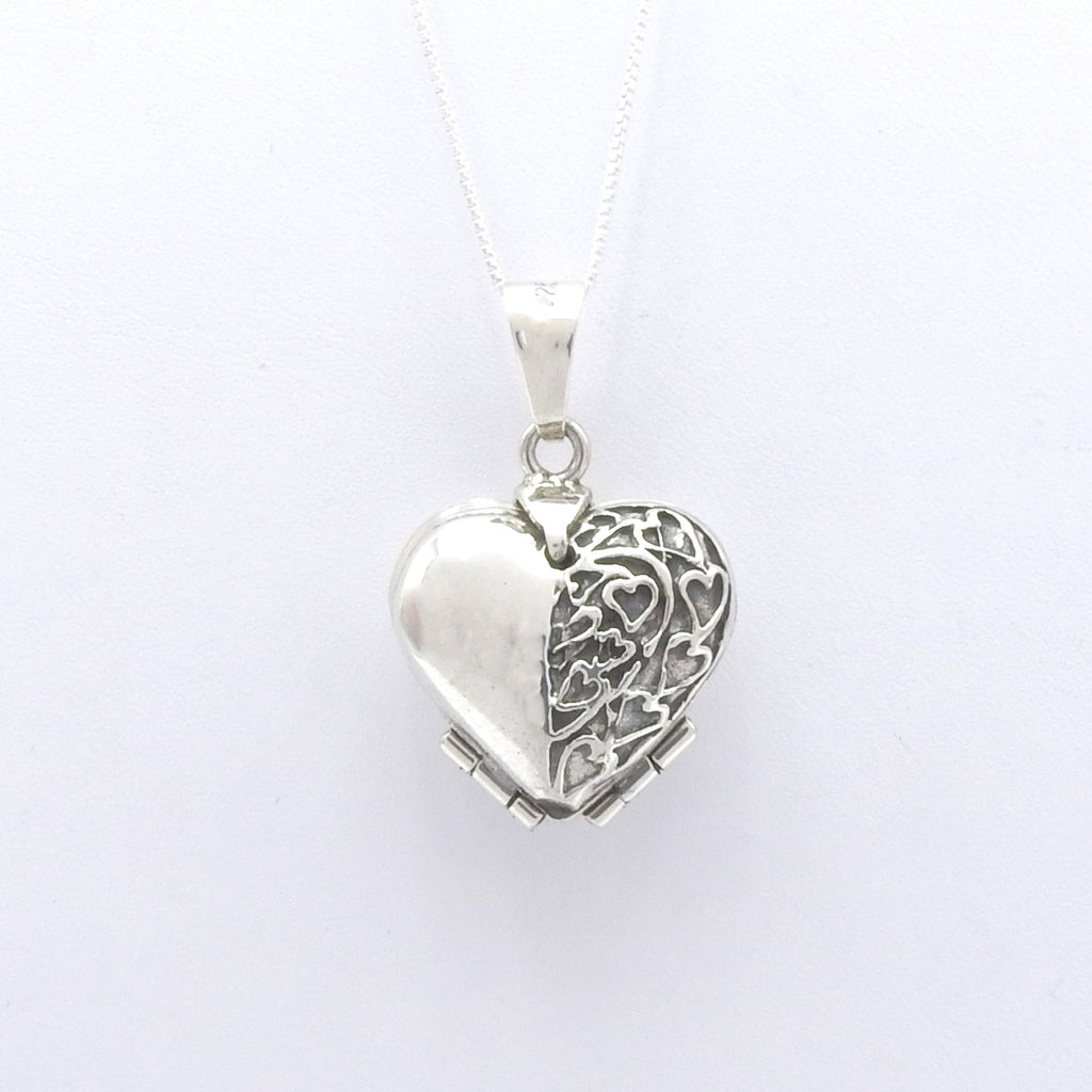 Sterling Silver Heart Locket w/ Hearts