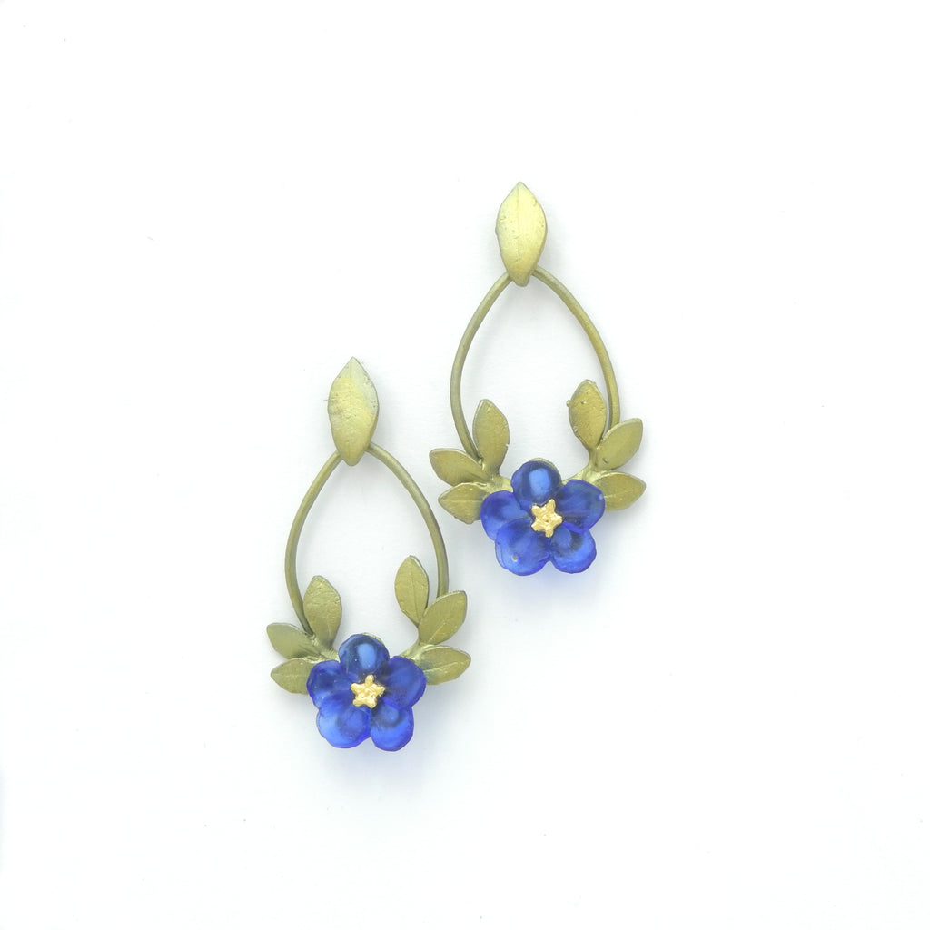 Michael Michaud Blue Violet Hoop Earrings