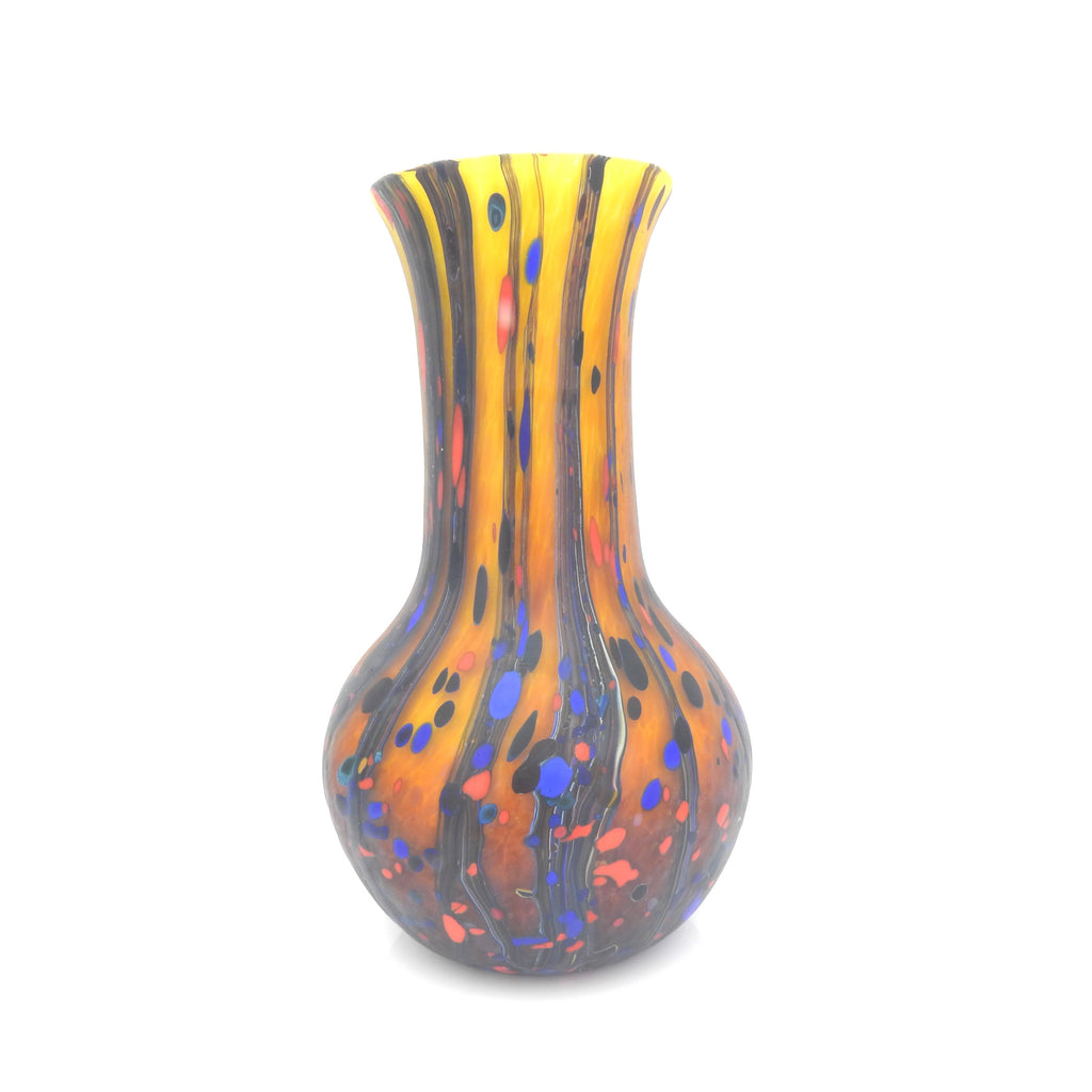 Tall Matte Glass Trumpet Vase