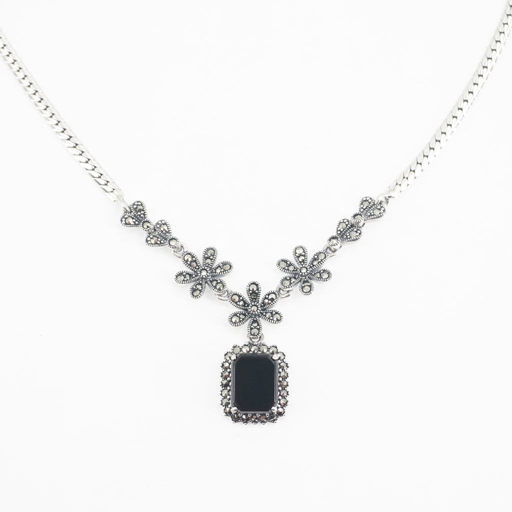 Antique Inspired Marcasite Necklace