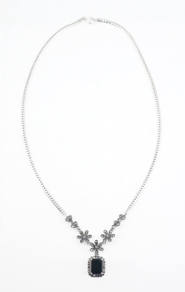 Antique Inspired Marcasite Necklace