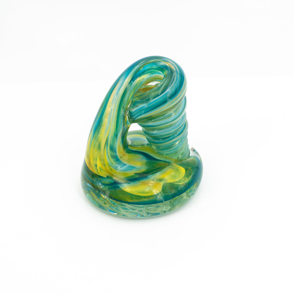 Pen Holder Green Swirl