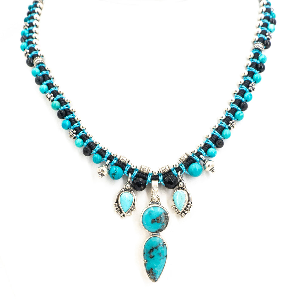 S/S Turquoise Knotwork Necklace