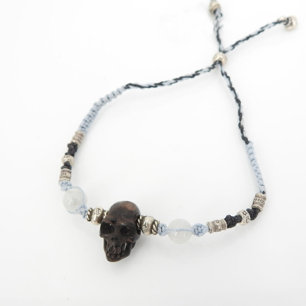 Isha Elafi Skull & Moonstone Nomadic Knotwork Bracelet